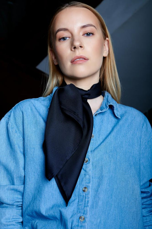 Silk Duo – MAJESTY Scrunchie + TONKA Scarf | 100% Silk Bundle