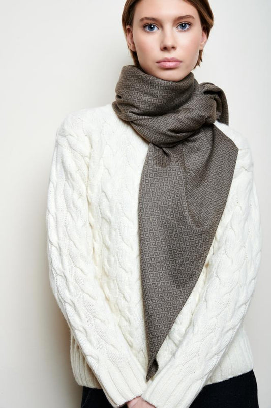 Wool Scarf & Eco Leather Tote Duo – TOPAZ + ONYX | Everyday Bundle