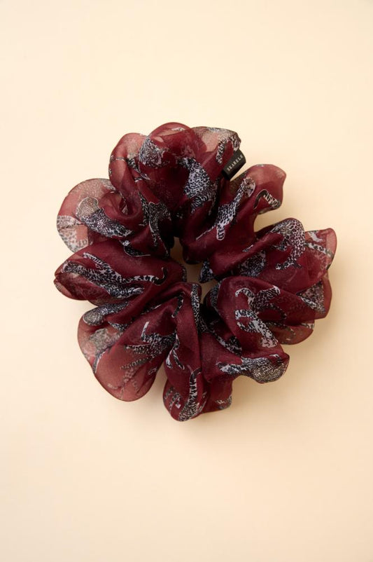 Silk Duo – CHEETAH scarf + scrunchie | 100% Silk Bundle