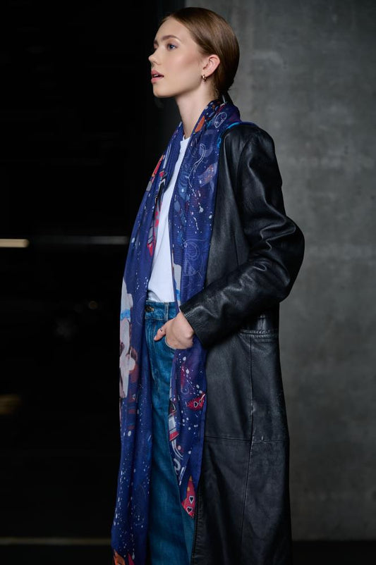 Silk Scarf Duo – FLAMINGO + BLAZE | 100% Silk Scarf Bundle