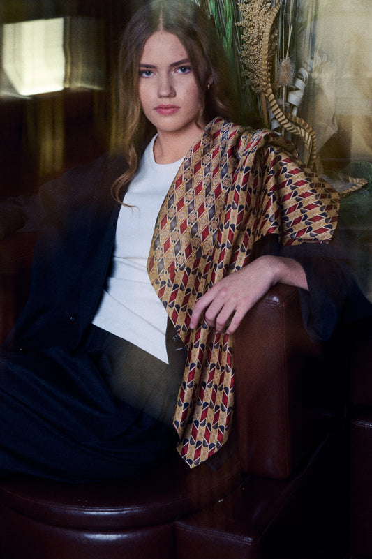 Silk Scarf Duo – BLOOM + INDIGO | 100% Silk Scarf Bundle