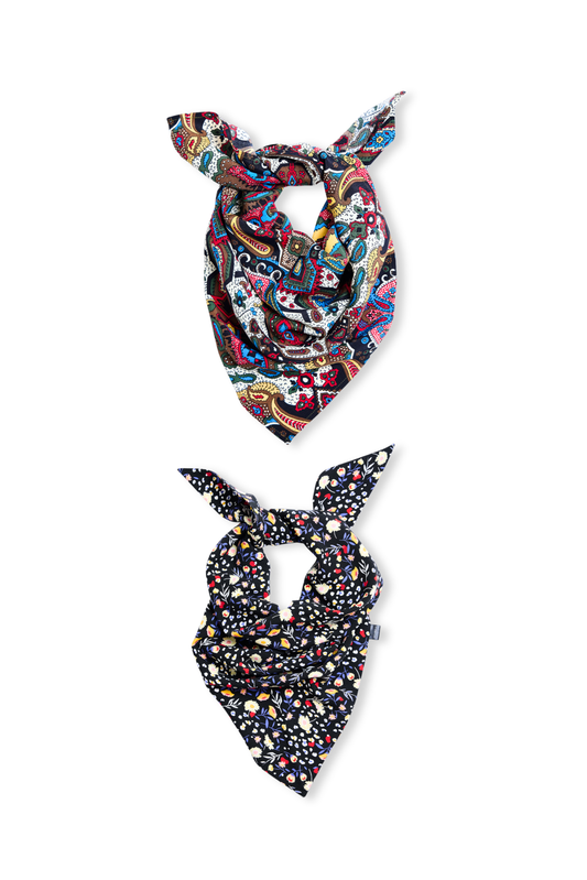TRIBE & FLOW Set: Square & Triangle Viscose Scarves