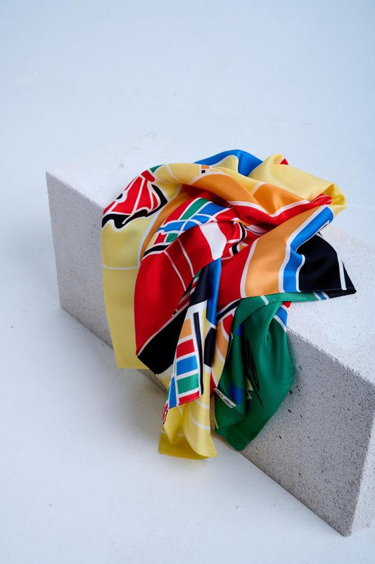 SKARELE Vintage 012 scarf, 81x88cm