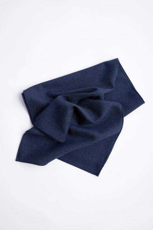 SKARELE PROVENCE slim navy wool scarf, 144x30cm