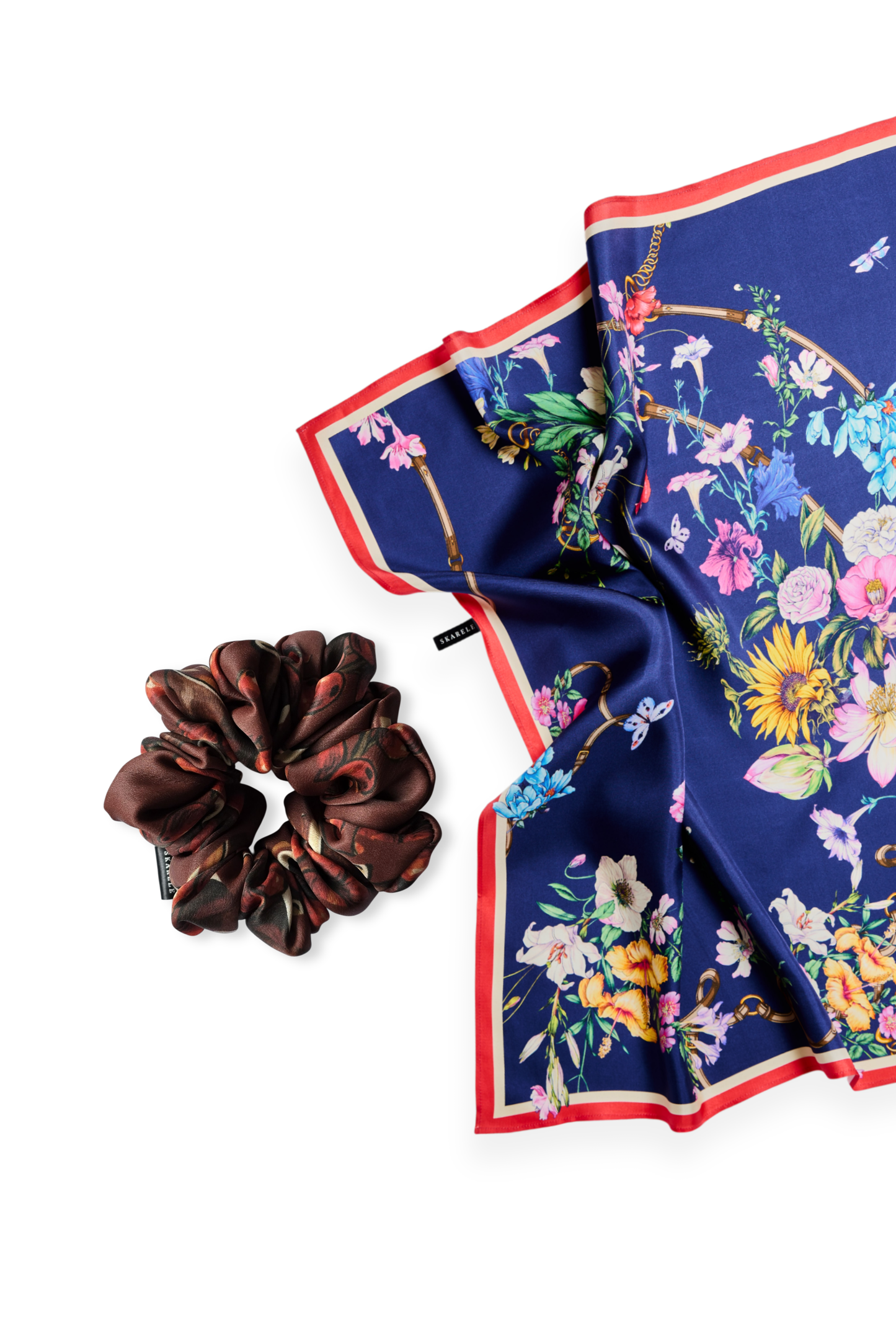 EDEN & MORNING Silk Set: Scarf & Mid-Size Scrunchie