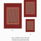 Digital art print bundle preview featuring the "Skarele / Rituals" deep red poster in A2, A3, and A4 ratios, with text indicating instant PDF download with no physical item shipped