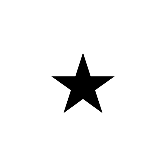 A solid black five-pointed star icon isolated on a white background. This minimalist vector illustration represents favorites, ratings, limited edition , or featured items on a website.