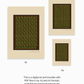 Digital art print bundle preview featuring the "Skarele / Rituals" beige poster with green tea cup pattern in A2, A3, and A4 ratios, with text indicating instant PDF download with no physical item shipped