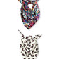 TRIBE & CUE Set: Graphic & Heart Print Viscose Scarves