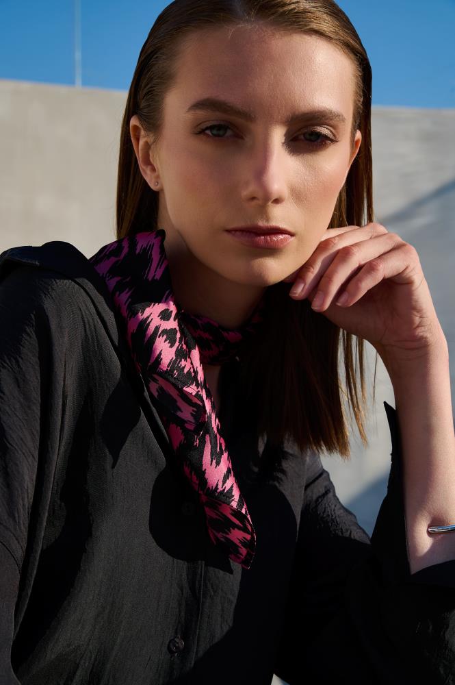 SKARELE SILK FLAMINGO scarf, 60x60CM