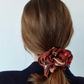 SKARELE MORNING Rich Bordeaux silk SCRUNCHIE, 12x5cm
