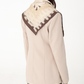SKARELE TRACES warm ivory and sand tones silk SCARF, 64x64cm